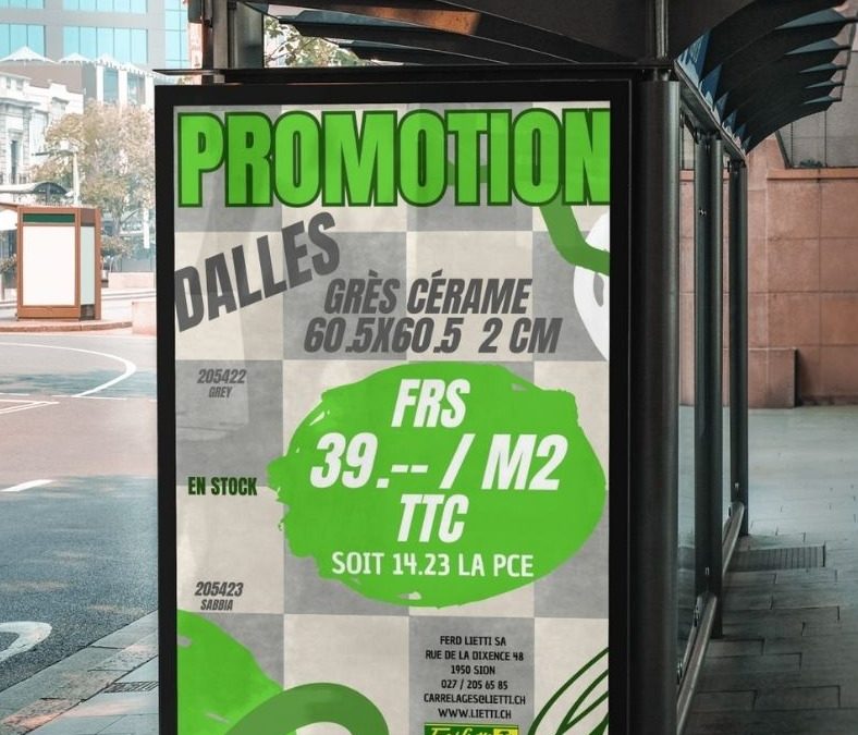 DALLES EN GRÈS CÉRAME Format : 60.5 x 60.5 cm Épaisseur : 2 cm Coloris : Grey (205422) & Sabbia (205423) EN STOCK – DISPONIBILITÉ IMMÉDIATE 💥 Prix : Fr. 39.–/m² TTC 👉 Soit Fr. 14.23 la pièce ! Qualité premium – Résistance et esthétique garanties Premier arrivé, premier servi ! Ne manquez pas cette opportunité exclusive. ➡️ Venez nous rendre visite ou contactez-nous dès aujourd’hui. 📍 FERD. LIETTI SA – Rue de la Dixence 48, 1950 Sion 📞 027 205 65 85 📧 carrelages@lietti.ch 🌐 www.lietti.ch #FerdLietti #accueil #news
