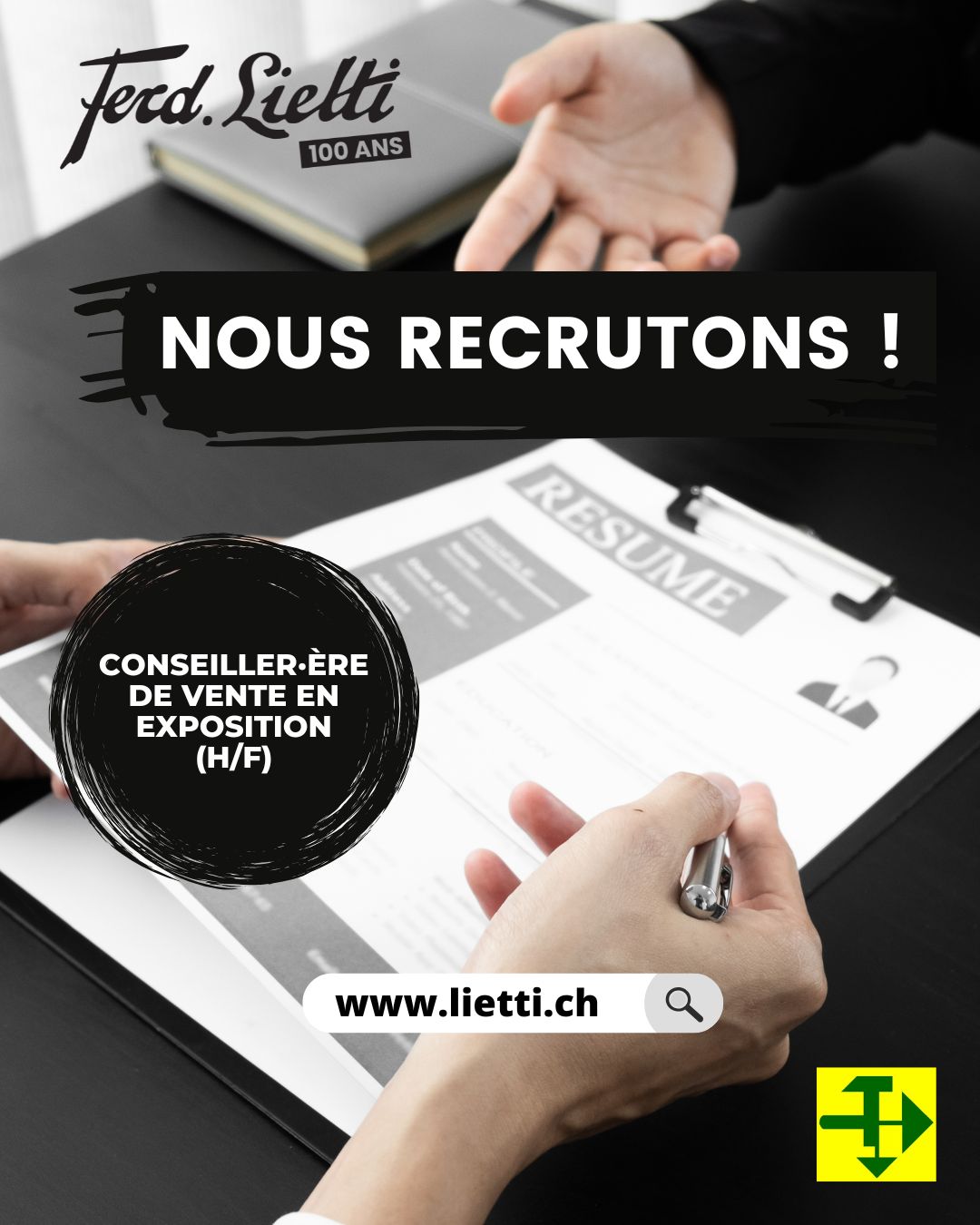 Ferd. Lietti SA, entreprise reconnue dans le domaine des carrelages et des salles de bains, recherche pour son exposition de Sion un·e : 👉 Conseiller·ère de vente en exposition 📊 Votre mission : Accueillir, conseiller et accompagner la clientèle dans le choix de carrelages et de sanitaires Élaborer des offres et assurer le suivi des dossiers clients Mettre en valeur l’exposition et contribuer à une expérience client de qualité 🔍 Votre profil : Expérience confirmée dans la vente de carrelage et/ou de sanitaires (indispensable) Excellentes aptitudes commerciales et sens du service client Autonomie, fiabilité et présentation soignée À l’aise avec les outils informatiques usuels 🏢 Nous offrons : Un poste au sein d’une entreprise solide et reconnue Un environnement de travail dynamique et orienté clientèle 📍 Lieu de travail : Sion 🕒 Horaires : selon les heures d’ouverture de l’exposition, y compris le samedi matin 📅 Entrée en fonction : à convenir 📩 Intéressé·e ? Envoyez votre dossier de candidature à s.coccolo@lietti.ch #accueil #news #job