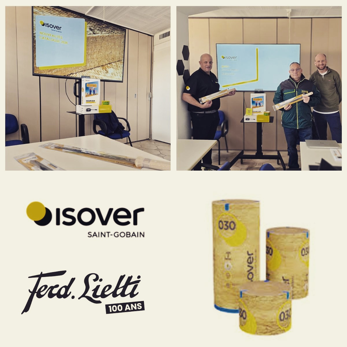 Un grand merci à Mathieu Luisier pour cette formation claire et efficace sur les nouveautés Isover 2026. Grâce au partenariat avec Saint-Gobain Isover SA Suisse, nos équipes renforcent leurs compétences pour offrir toujours plus de performance à nos clients. Formation, innovation. ✔️ #FerdLiettiSA #Isover #SaintGobain #FormationContinue #InnovationBâtiment #100AnsFerdLietti #news #acceuil