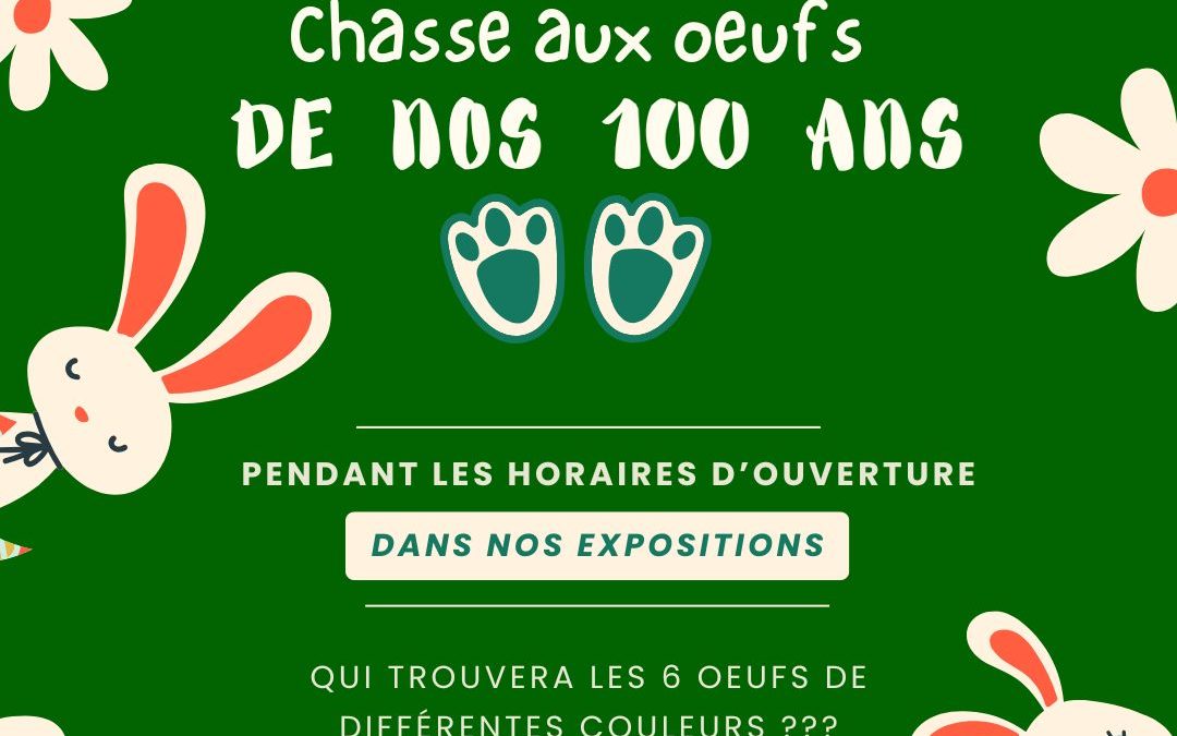 Nous vous souhaitons un excellent week-end en famille et plein de moments gourmands. 👉 Nous serons fermés ce lundi 👉 Réouverture mardi pour poursuivre notre chasse aux œufs en craie dans nos expositions jusqu’au 11 avril À très vite pour la suite de l’aventure des 100 ans 🐰✨ #100ans #news #acceuil #100