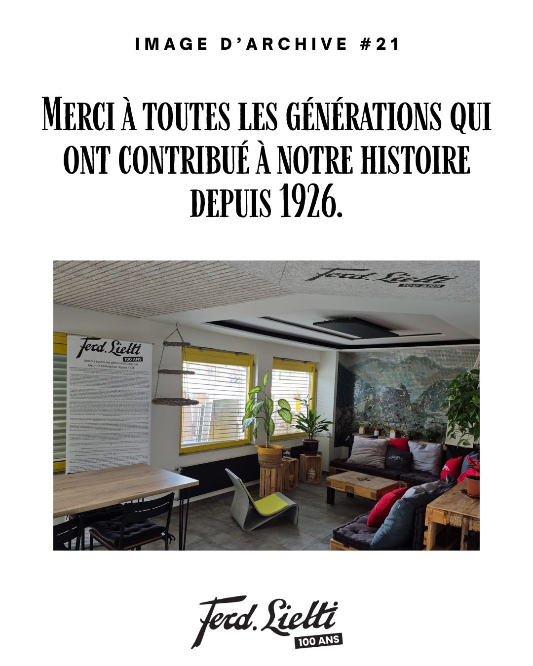 👀 Dans notre cafétéria, vous pouvez découvrir les noms de toutes celles et ceux qui ont travaillé pour Lietti. Un véritable hommage à toutes les générations qui, depuis 1926, ont contribué à construire et faire évoluer Ferd. Lietti SA. 🙏 Merci à chacune et chacun pour leur engagement au fil des années. 🐣 Nous vous souhaitons à toutes et tous un très joyeux week-end de Pâques ! #ArchivesFerdLietti #100ansFerdLietti #Histoire #Equipe #Valais #100ans #100