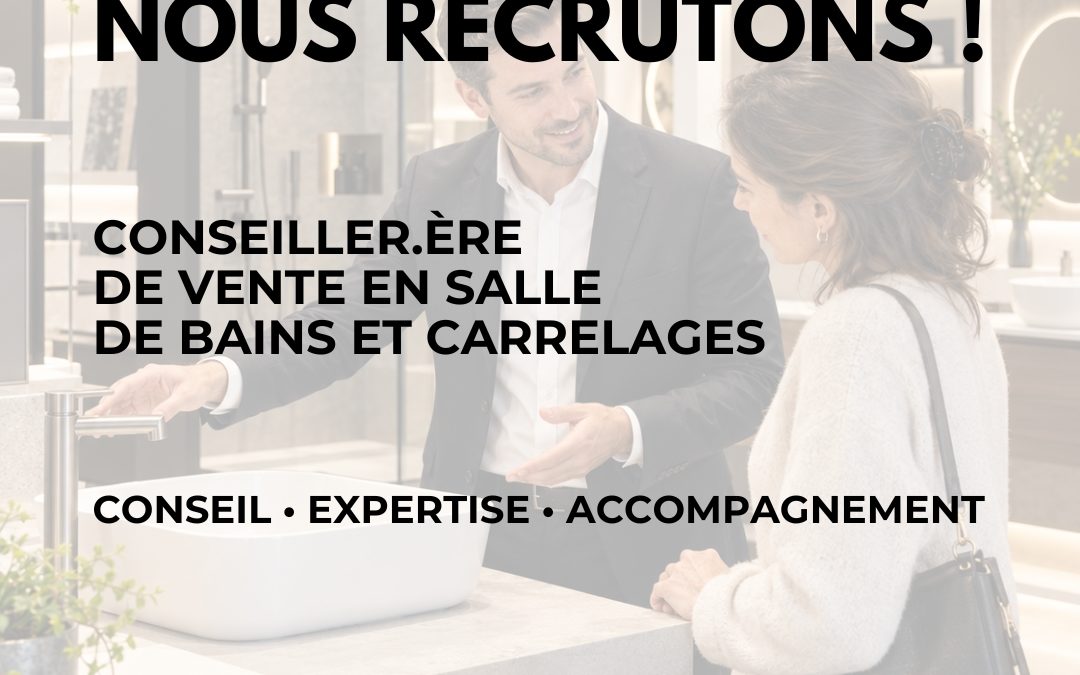 Nous recrutons ! 👋 Pour renforcer notre équipe au showroom de Sion, nous recherchons un·e : Conseiller·ère de vente en salle de bains et carrelages Vous aimez le contact client, l’aménagement intérieur et accompagner des projets de A à Z ? Cette opportunité pourrait vous intéresser. Votre mission : accueillir, conseiller et accompagner nos clients dans leurs choix de sanitaires, salles de bains et carrelages, en leur proposant des solutions adaptées à leurs besoins, à leurs envies et à leur projet. Nous recherchons une personne à l’aise dans le conseil et la vente, disposant d’un bon sens relationnel, d’un intérêt pour les produits techniques et d’une réelle envie d’accompagner nos clients avec professionnalisme. 📍 Showroom Ferd. Lietti SA – Sion 📅 Entrée en fonction : dès que possible Envie de rejoindre l’équipe Ferd. Lietti SA ? Postulez par email à s.coccolo@lietti.ch #ferdlietti #lietti100ans #recrutement #emploi #sion #valais #salledebains #sanitaire #carrelage #vente #conseil #showroom #100 #accueil #news